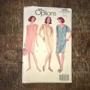 Vogue Sewing Pattern 8055 Shift Dress Minimalist Office Career Retro 18-22 UNCUT